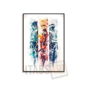 Team Seven Stylisé – Kakashi, Naruto, Sasuke